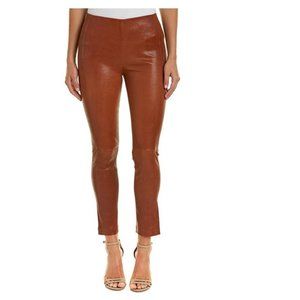 2pcs Rag & Bone Lambskin Leather Legging Mid Rise Cognac 0/24 + black